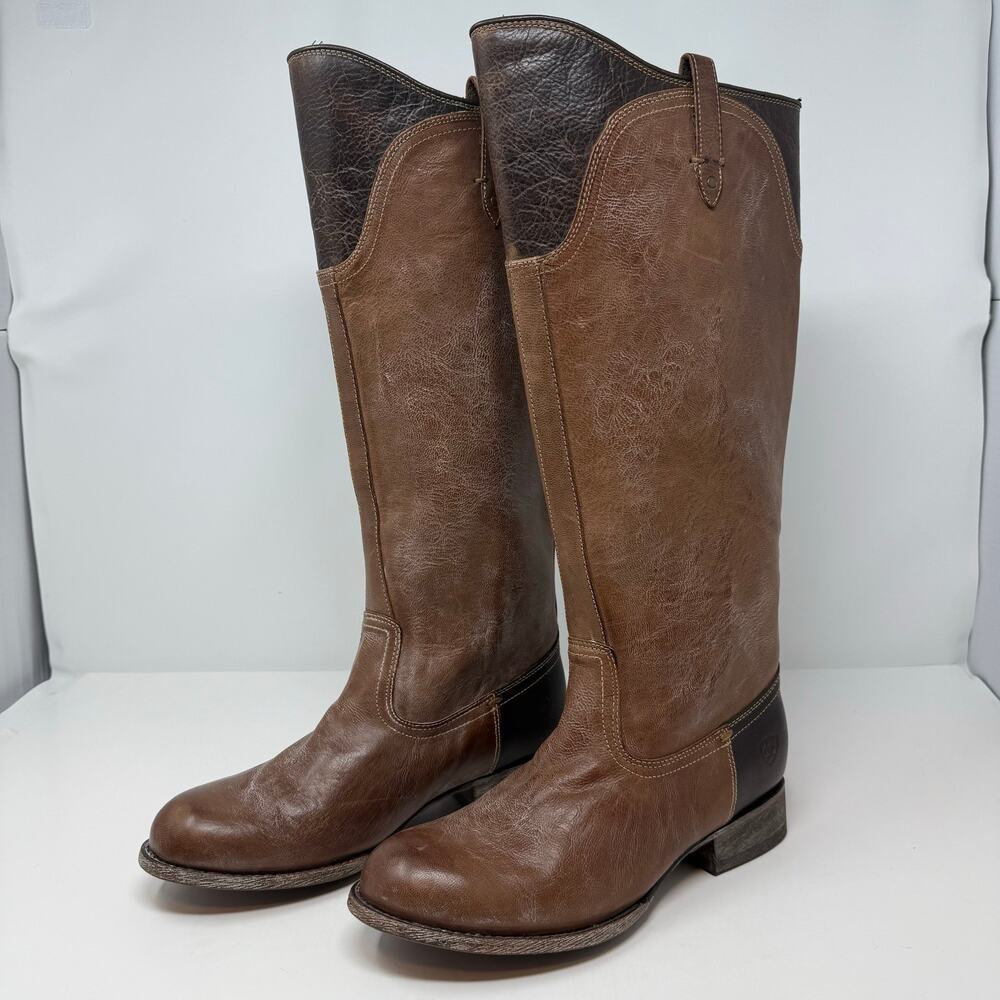 Ariat Paragon Riding Boot Brown Leather Knee-High Boots Women's 7.5B Leather EUC